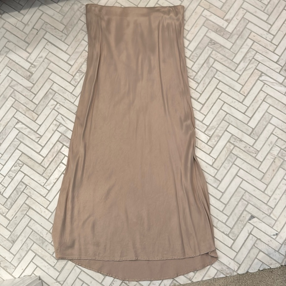 Zara satin midi skirt